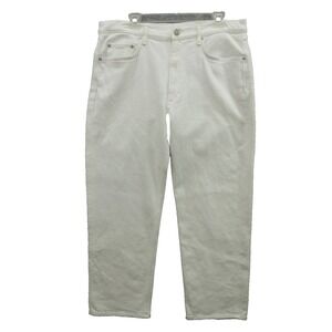 Rag & Bone Women's Harlow Straight Jeans Size 33 White Denim Cotton Mid Rise New